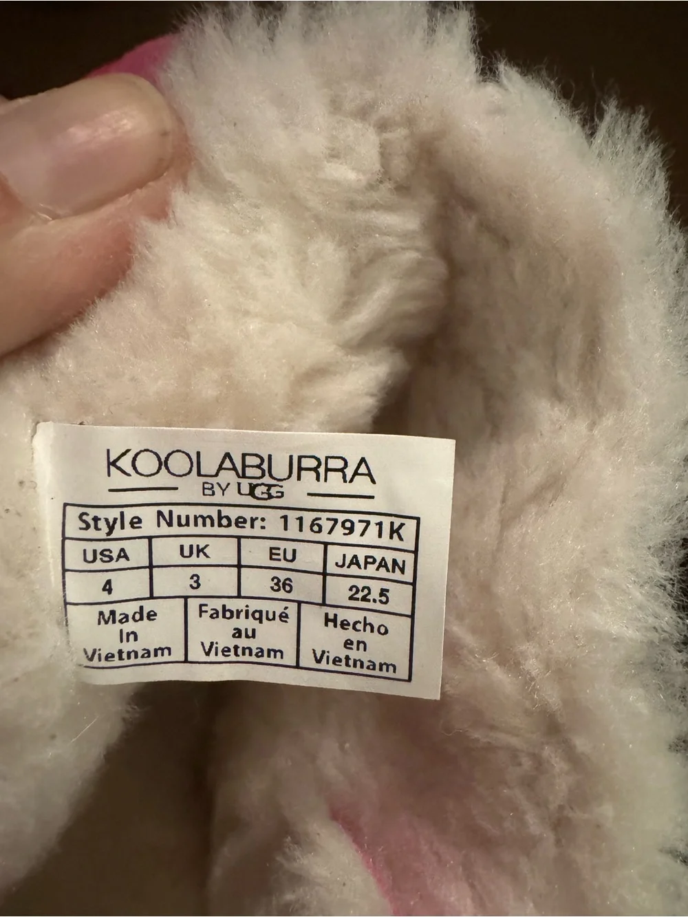 KOOLABURRA BY UGG NALIE BUTTON SHORT BOOTS BIG KIDS SIZE 4 FUCHSIA PINK